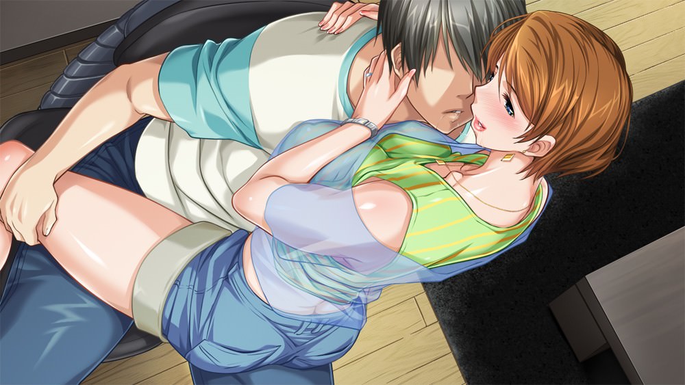 美人妻と対面座位